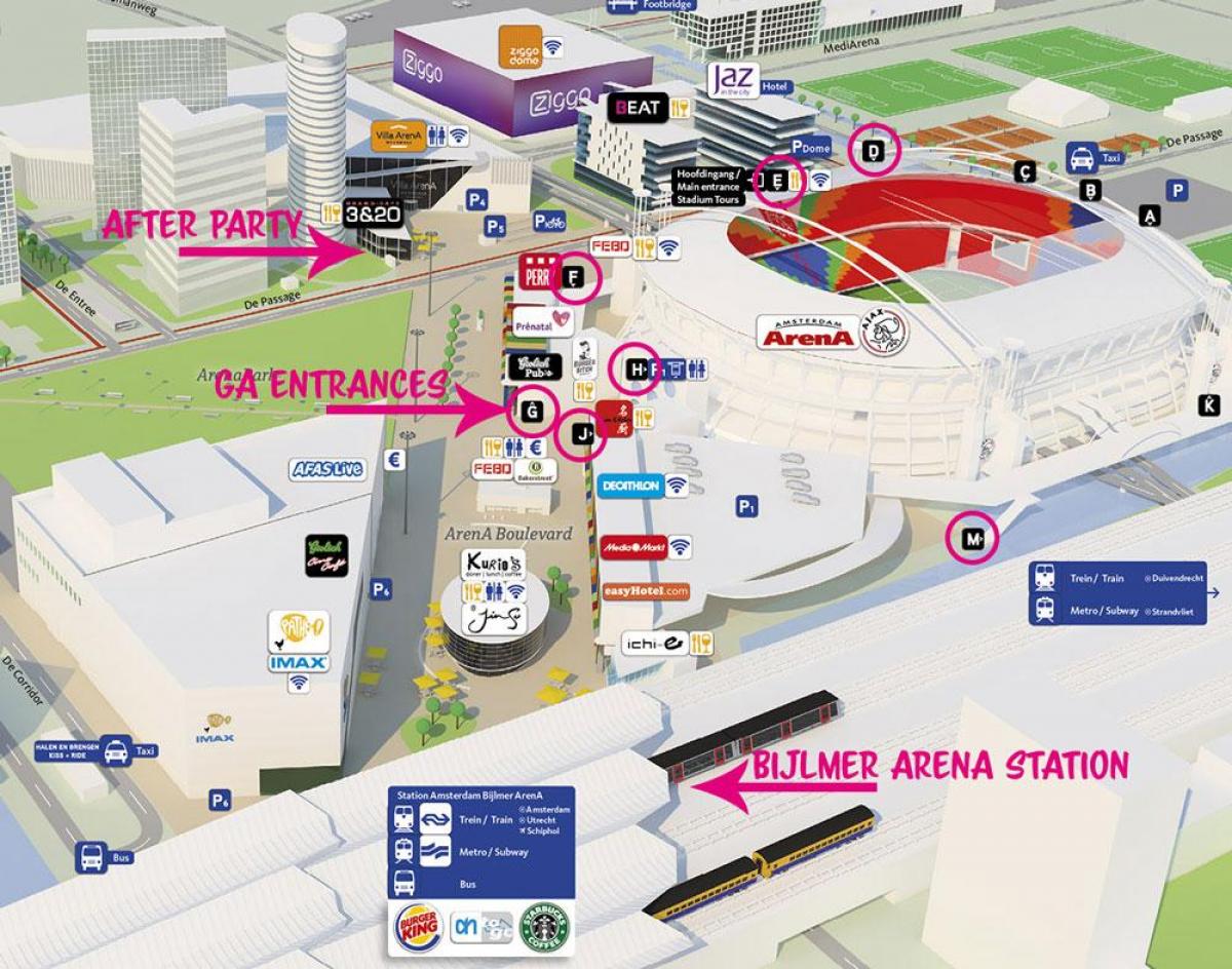 arena Amsterdam kaart