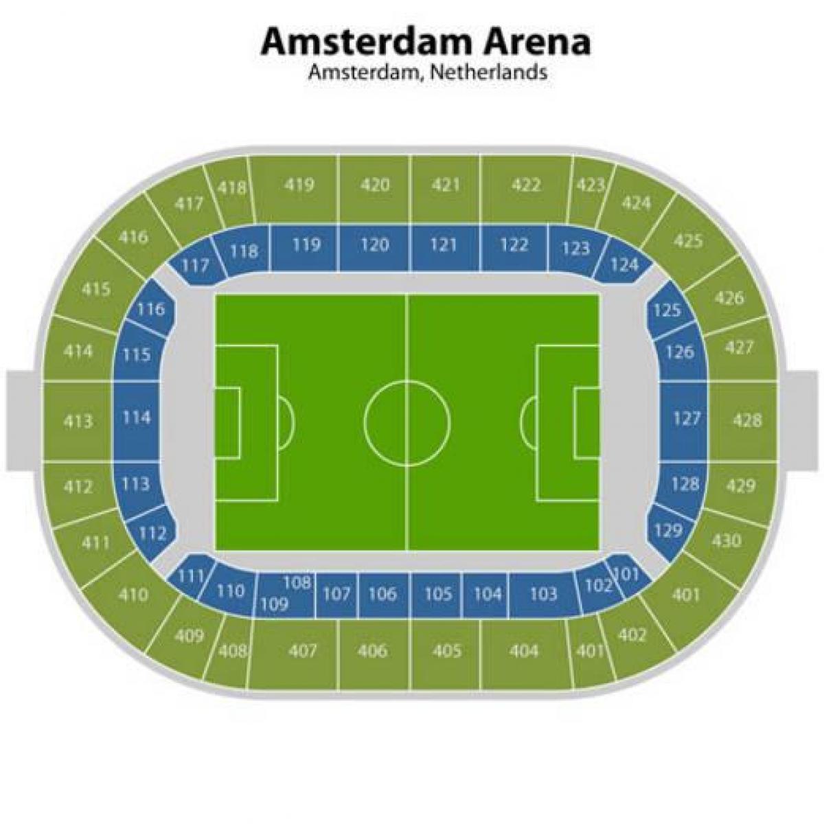 kaart van Amsterdam arena stoel
