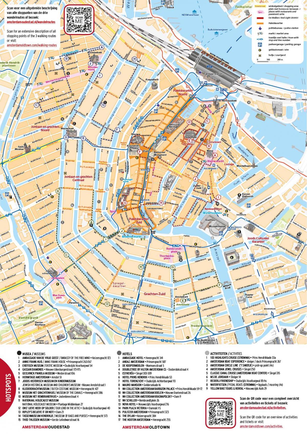 kaart van Amsterdam centrum