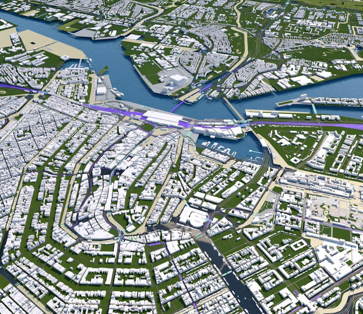 kaart van Amsterdam 3d