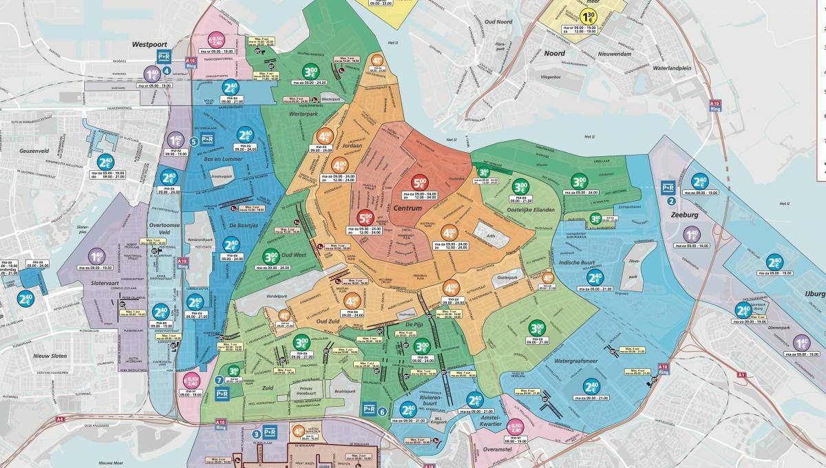 parkeergelegenheid kaart Amsterdam