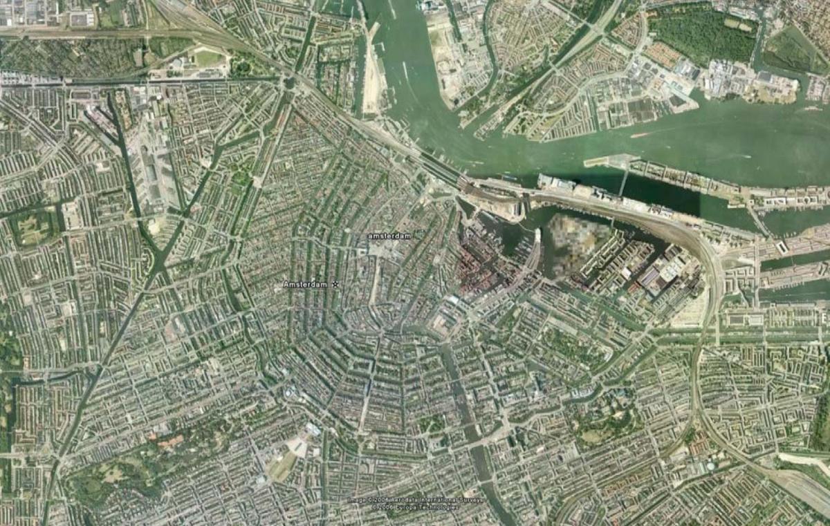 kaart van Amsterdam satelliet 