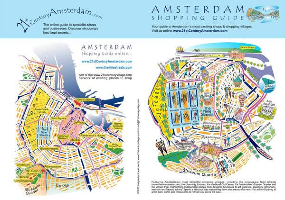 Amsterdam winkelstraat kaart