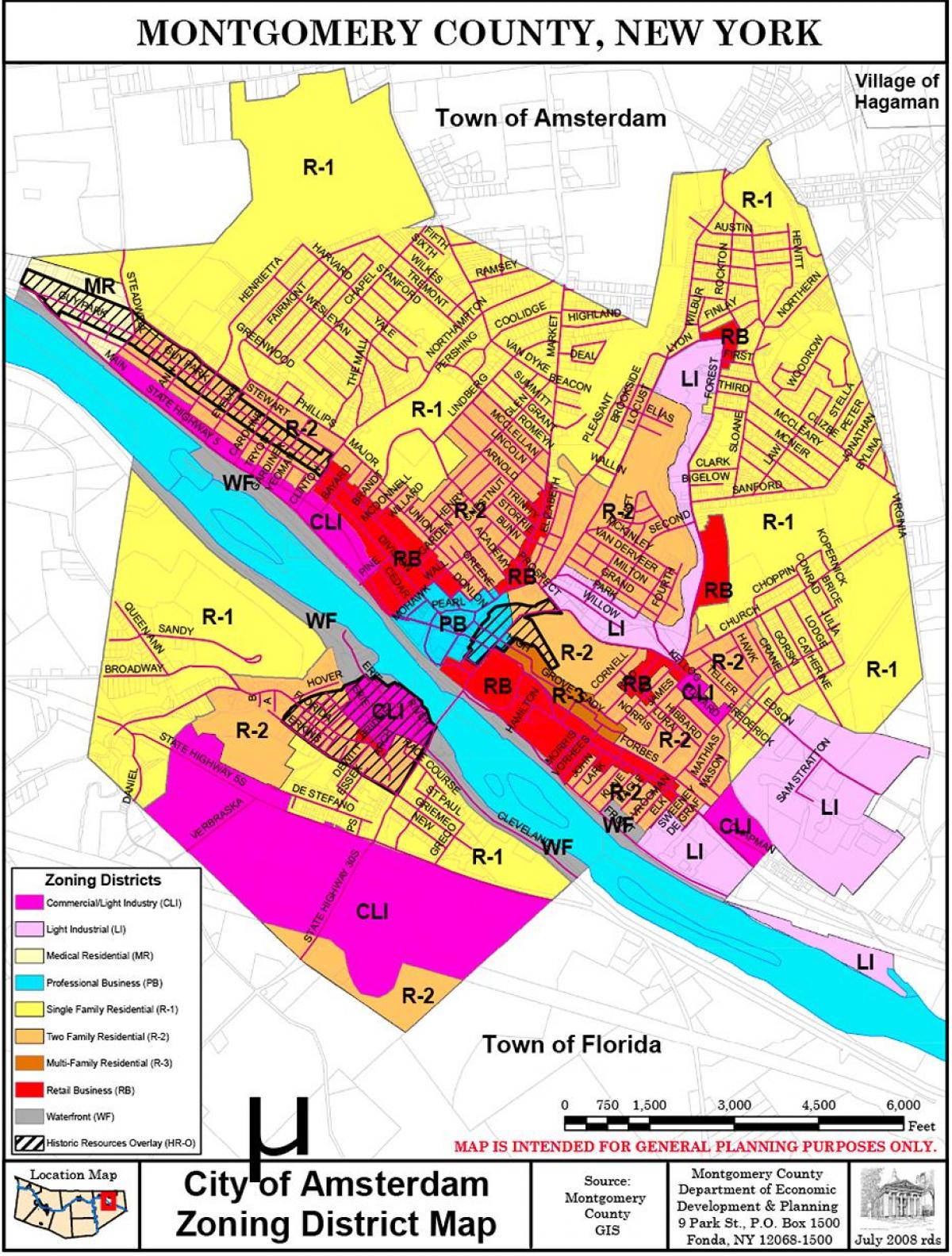Amsterdamzone kaart Kaart van Amsterdam zone (Nederland)