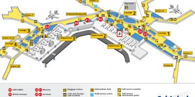 Schiphol airport kaart klm