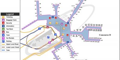 De Amsterdam international airport kaart