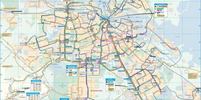 Amsterdam bus route kaart