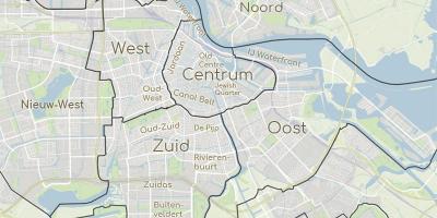 Kaart van Amsterdam zien wijken