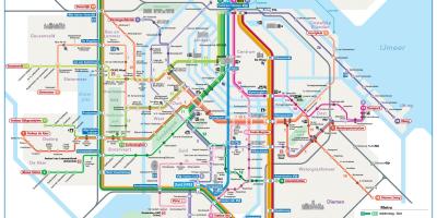 Amsterdamse tram en metro kaart