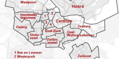 Wijken in Amsterdam kaart
