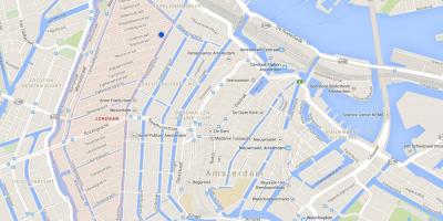 Kaart van de jordaan Amsterdam